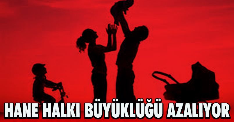 Türkiye'de Hane Halkı Büyüklüğü Azalıyor