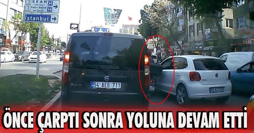 Motosikletli kuryeye çarptı