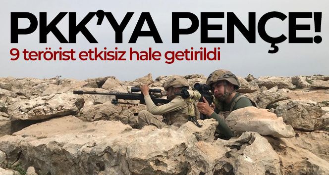 PKK'ya pençe: 9 terörist etkisiz hale getirildi