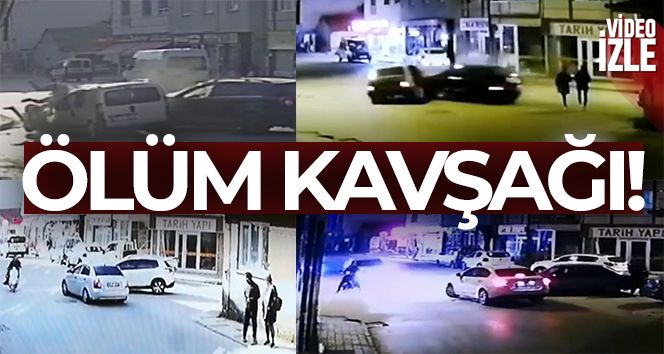 Bu kavşakta 350 kaza yaşandı; o anlar kameraya yansıdı