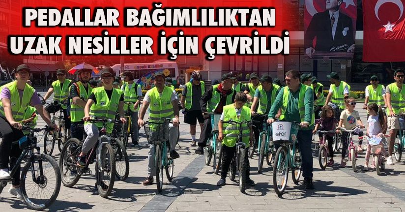 Düzce’de pedallar bağımlılıktan uzak nesiller için çevrildi