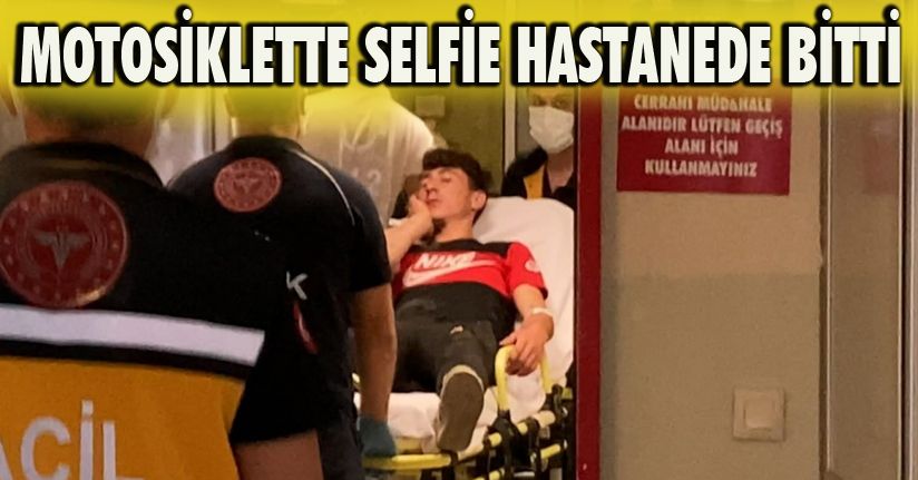 Selfie çekerken motosikletle duvara çarpıp kanala düştüler: 2 yaralı