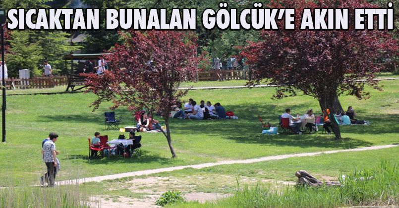 Tatilciler sıcak havada Gölcük Tabiat Parkı’na akın etti