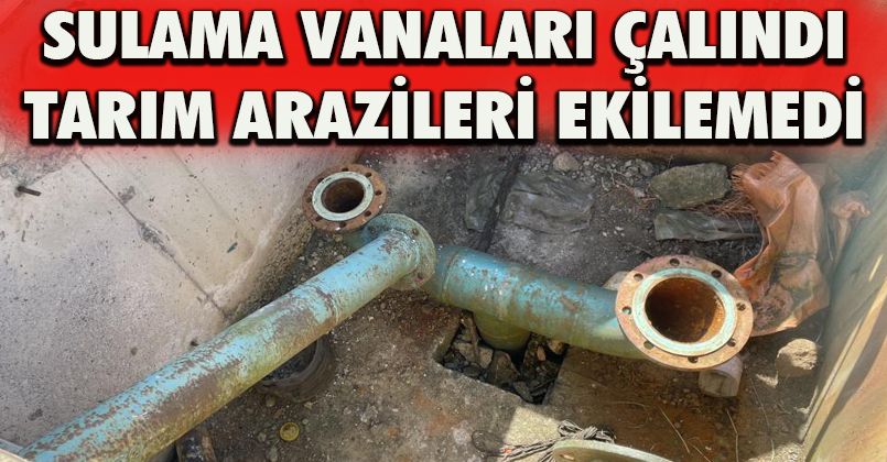 Sulama vanaları çalındı, 8 mahallede 10 bine yakın tarım arazisi ekilemedi