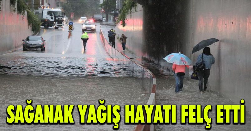 Bolu’da sağanak yağış hayatı felç etti