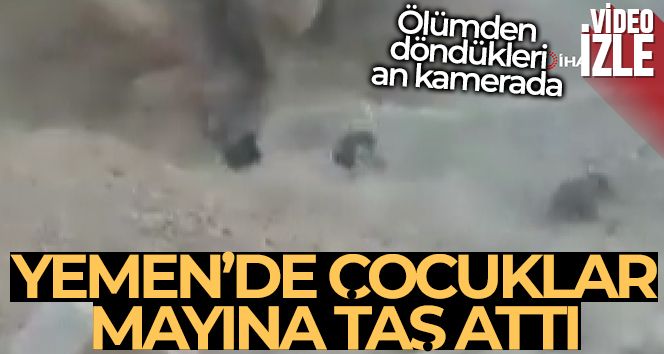 Çocuğun attığı taş mayına denk geldi