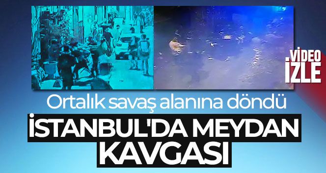 İstanbul'da meydan kavgası kamerada: Torbacı darp edildi, ortalık savaş alanına döndü