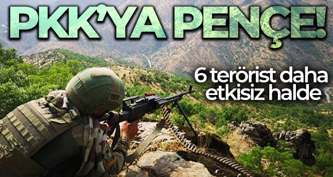 Irak'ın kuzeyinde PKK'ya 'Pençe': 6 terörist daha etkisiz hale getirildi