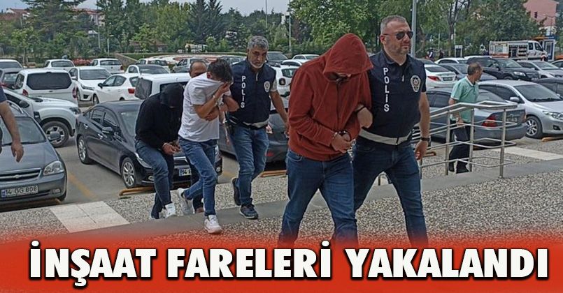 İnşaatlardan 60 bin liralık demir çalan 3 şüpheli yakalandı
