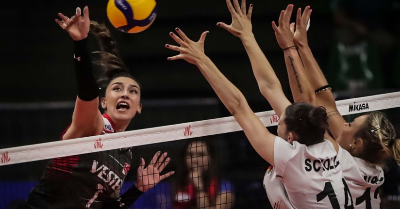 A Milli Kadın Voleybol Takımı, Almanya'yı 3-0 mağlup etti