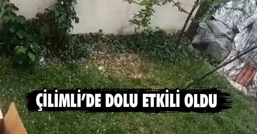 Çilimli’de Dolu Etkili Oldu