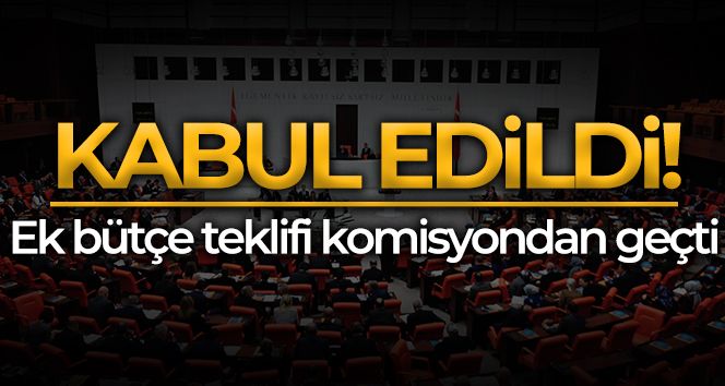 Ek bütçe Plan ve Bütçe Komisyonu'nda kabul edildi