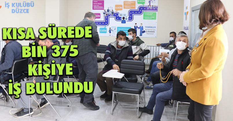 Kısa Sürede Bin 375 Kişiye İş Bulundu