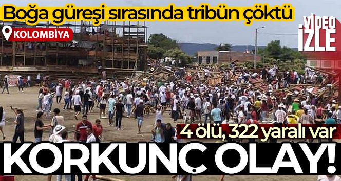 Kolombiya'da boğa güreşi sırasında tribün çöktü: 4 ölü, 322 yaralı