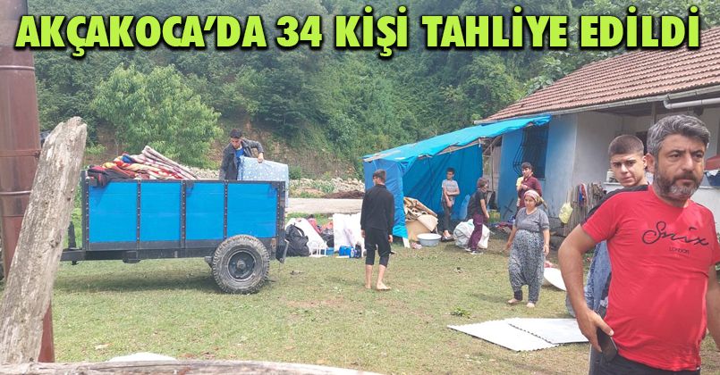 Akçakoca’da 34 kişi tahliye edildi