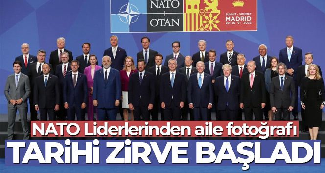 Tarihi zirve başladı! NATO liderlerinden aile fotoğrafı