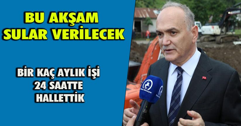 Bu Akşam Sular Verilecek