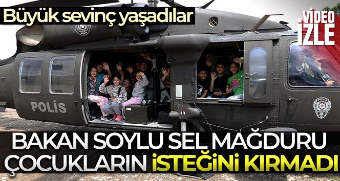 Bakan Soylu sel mağduru çocukların isteğini kırmadı