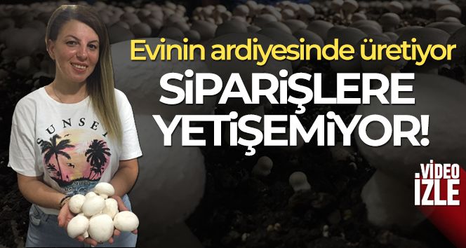 Evinin ardiyesinde mantar üretiyor siparişlere yetişemiyor