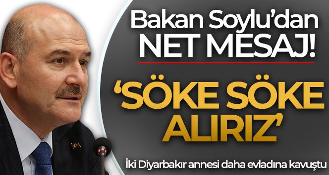 İçişleri Bakanı Soylu: 'Söke söke alırız'