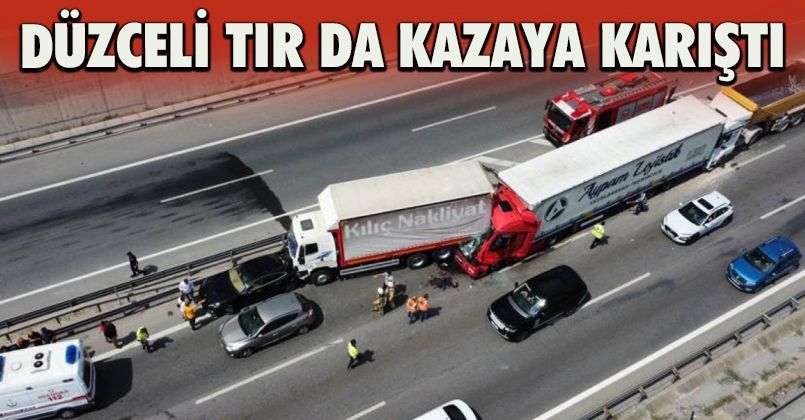 Düzceli Tır da Kazaya Karıştı