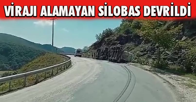 Virajı alamayan tır devrildi: 1 yaralı