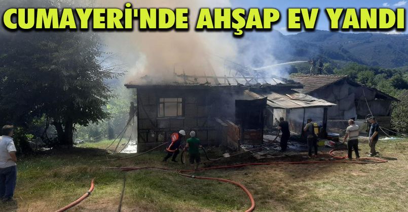 Cumayeri'nde Ahşap Ev yandı