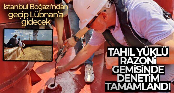 Tahıl yüklü Razoni gemisinde denetim tamamlandı