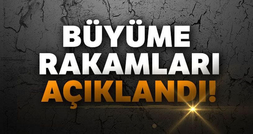 3'üncü çeyrek büyüme rakamları açıklandı