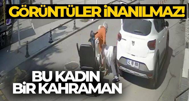 Görüntüler inanılmaz, bu kadın bir kahraman