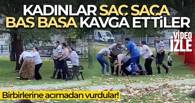 Bursa'da kadınların acımasızca kavgası kameralarda