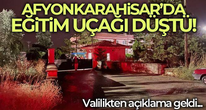 Afyon'da sivil eğitim uçağı düştü!