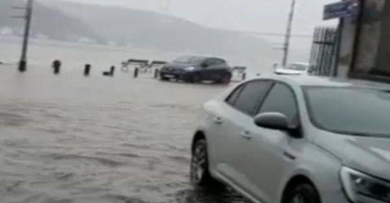 Sarıyer'de kara ile deniz birleşti