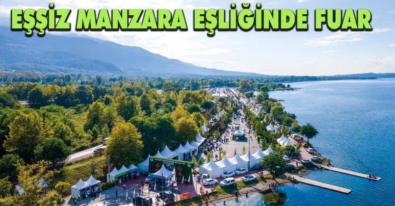 Sapanca Gölü'nün eşsiz manzarası ile birleşen fuar alanı açılışa gün sayıyor