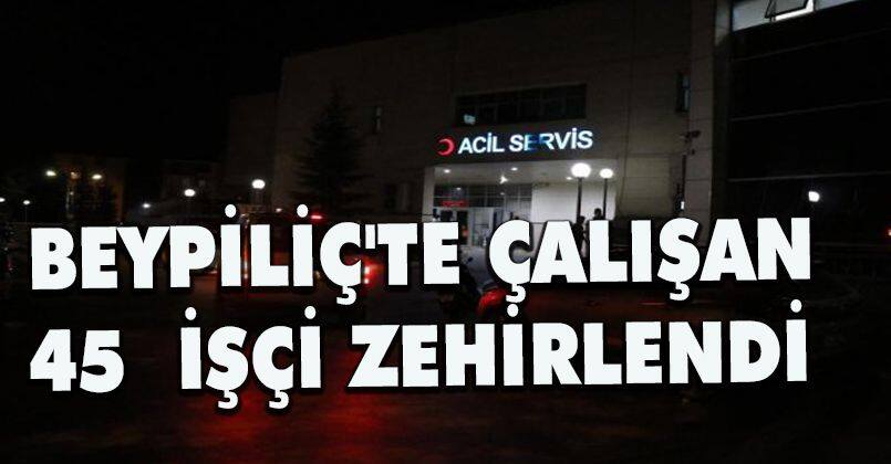 Beypiliç'te çalışan 45 kişi zehirlenme şüphesiyle hastaneye başvurdu