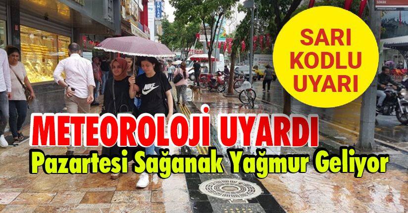 Pazartesi Sağanak Yağmur Geliyor