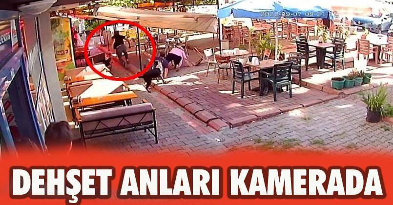 Dehşet anları güvenlik kamerasına yansıdı