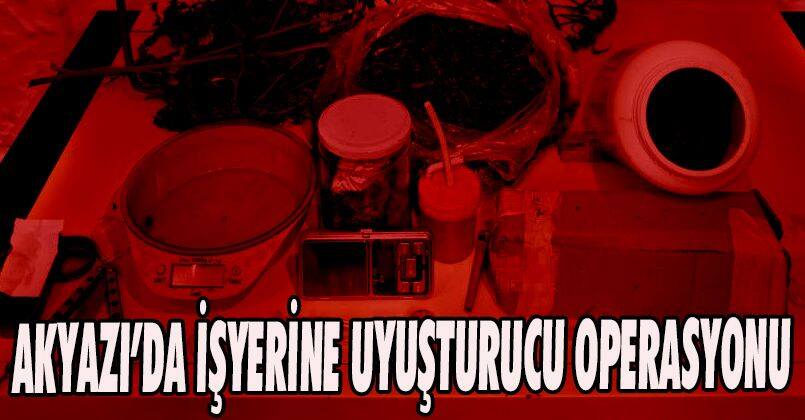 İş yerine uyuşturucu operasyonu