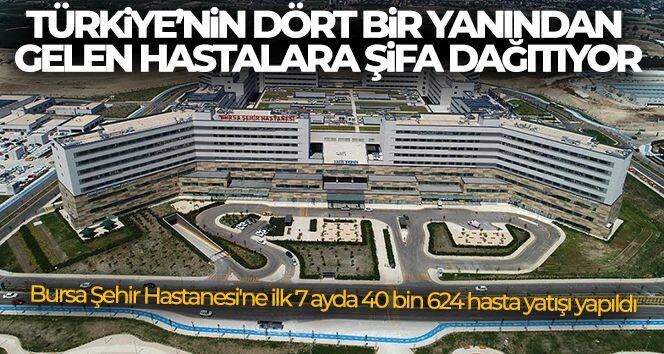 Bursa Şehir Hastanesi'ne ilk 7 ayda 40 bin 624 hasta yatışı yapıldı