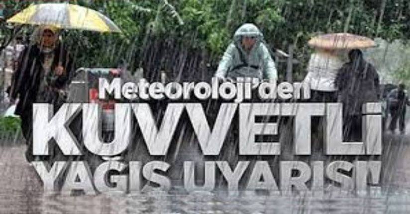 Meteorolojiden Kuvvetli Yağış Uyarısı