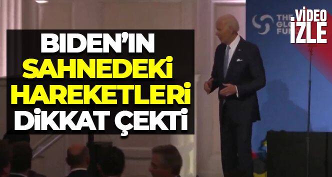 Biden'ın sahnedeki hareketleri sosyal medyada gündem oldu