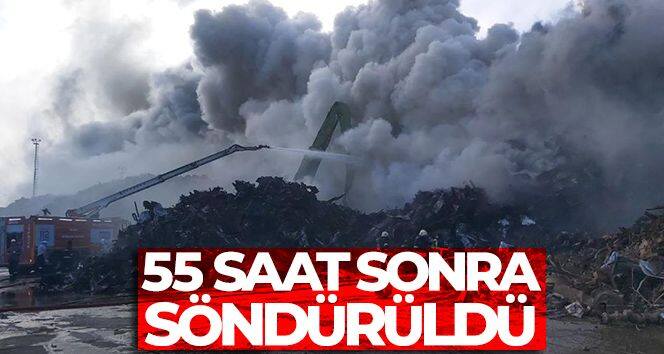 Hurdalıkta çıkan yangın 55 saatlik çalışmayla söndürüldü