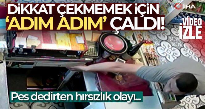 Fatih'te 'adım adım' hırsızlık kamerada