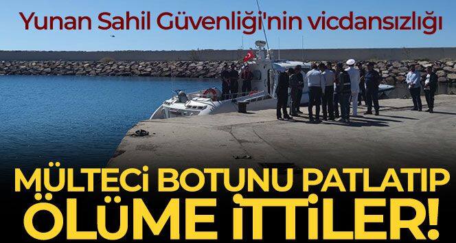 Mülteci botunu Yunan sahil güvenliği patlatıp ölüme itmiş