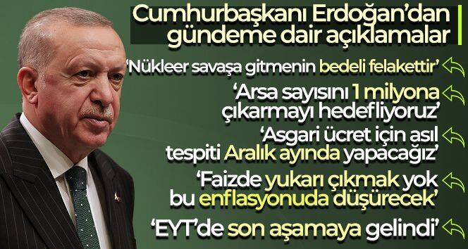 Cumhurbaşkanı Erdoğan'dan önemli açıklamalar