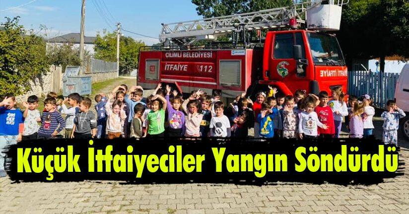 Küçük İtfaiyeciler Yangın Söndürdü