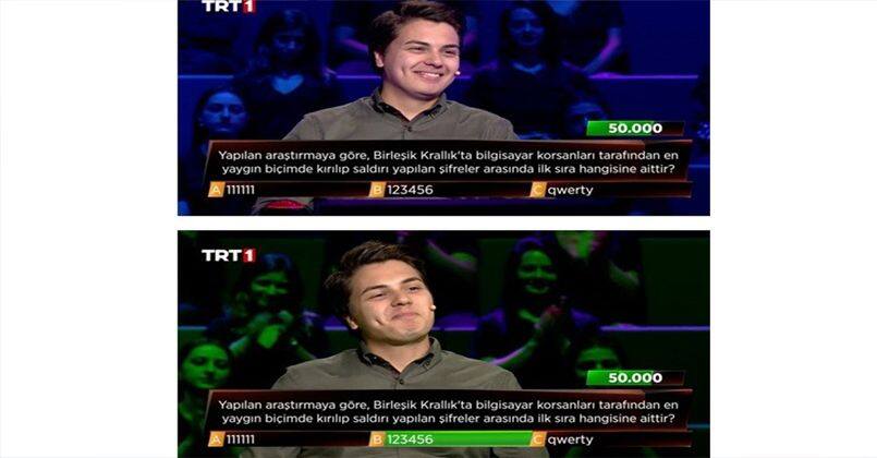 Bilgisayar korsanlarının en sevdiği şifre 50 bin lira kazandırdı