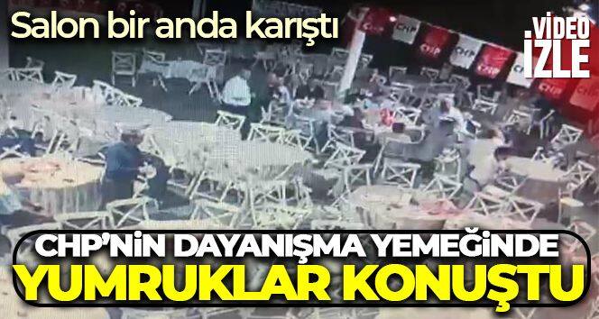 CHP'nin dayanışma yemeğinde yumruklar konuştu, salon karıştı