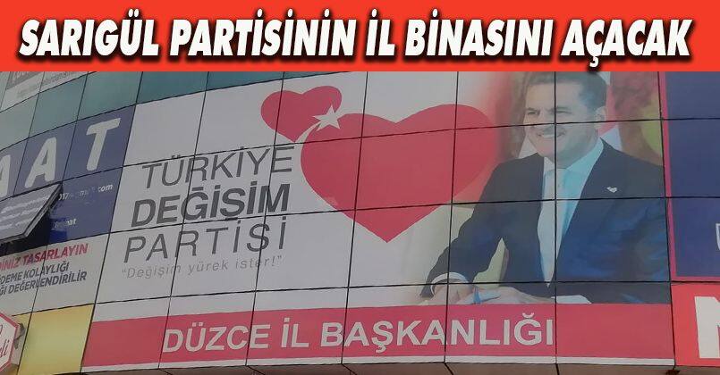 Sarıgül partisinin il binasını açacak