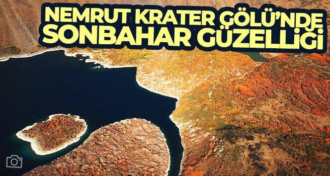 Nemrut Krater Gölü'nde sonbahar güzelliği